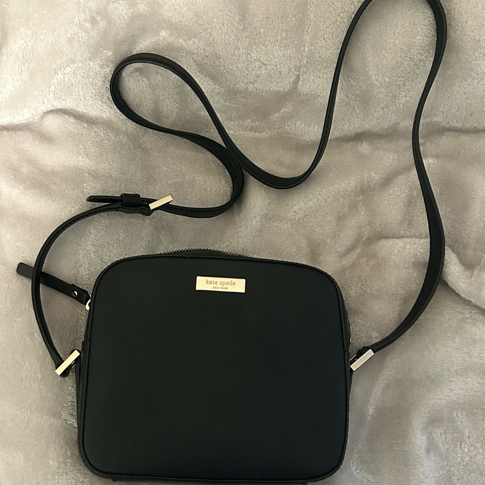 Kate Spade Black Textured Crossbody Bag